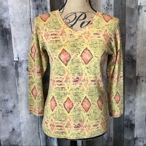 NEW Fresh Produce Yellow with Red Diamonds Design